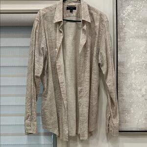 Banana Republic Beige Patterned Shirt